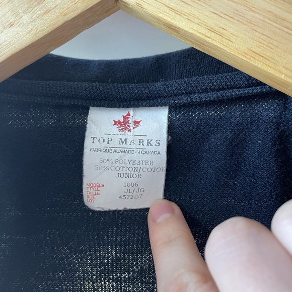 Blue Collar-neck Cropped Short Sleeve Tee - Picture 4 of 6